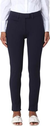 Dondup Stijlvolle Leren Broek - Dames - Chinos - Blauw - W27 - Broeken