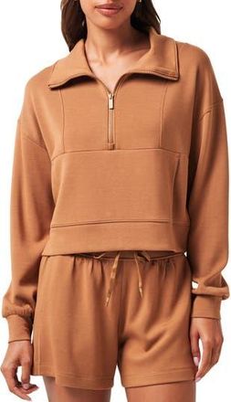 Travis Mathew Skyloft Half Zip Top in Chestnut at Nordstrom Rack, Size Xx-Large