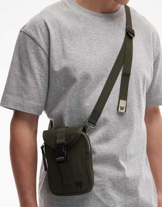 Wood Wood Double A By Wood Wood Raif - Borsetta da spalla color foglia duva-Verde