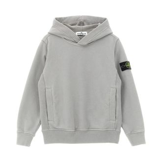 Stone Island Kids Sweatshirts, male, Gray, 10 Y, Boys Clothing Sweatshirts Grey Aw25