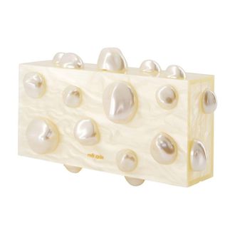 Cult Gaia Womens Orbs Clutch Ivory Acrylic
