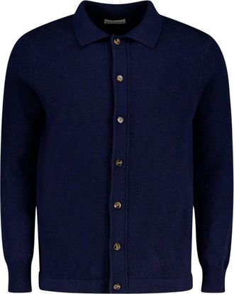 Autore Cardigan Mcllroy - Heren - Vesten - Blauw - XL - Wol - Truien & Vesten