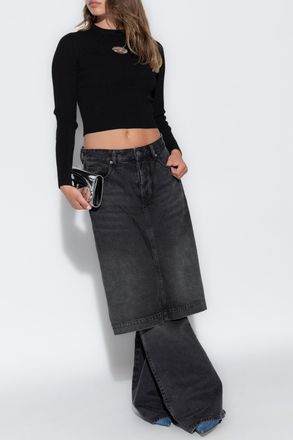 Diesel Sweater M-VALARI, Womens, Black