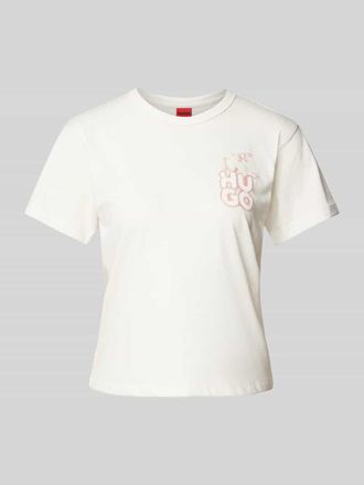 HUGO BOSS T-Shirt mit Label-Print Modell Destrel in Weiss, Gr&ouml;&szlig;e S
