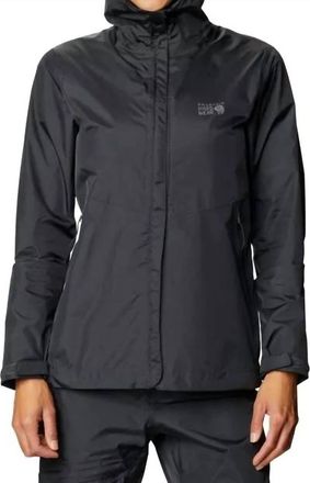 Mountain Hardwear Womens Acadia Hooded Full Zip Jacket In Black