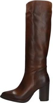 Shabbies Amsterdam Grunch Tube High Boot - Dames - Laarzen met Hak - Bruin - 38 EU - Leer - Schoenen