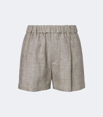 Brunello Cucinelli Monili linen shorts