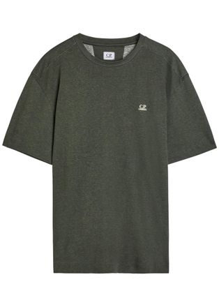 C.P. Company Logo-print Cotton T-shirt - Dark Grey - XL