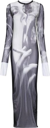 Jean Paul Gaultier The Smoking Women Lange Jurk - Dames - Maxi kleedjes - Zwart - S - Tule - Kleedjes