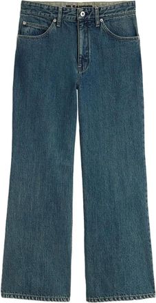 Jil Sander Blauwe Flared Denim Jeans - Dames - Loose Fit Jeans - Blauw - W28 - Denim - Jeans