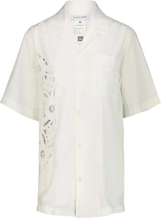 Marine Serre Shirt met geborduurde zak - Wit