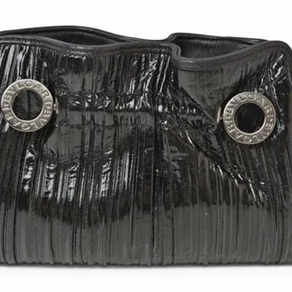 Bulgari Black Patent Leather Clutch Bag (Pre-Owned)