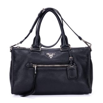 Prada Front Pocket Double Handle Tote schoudertas