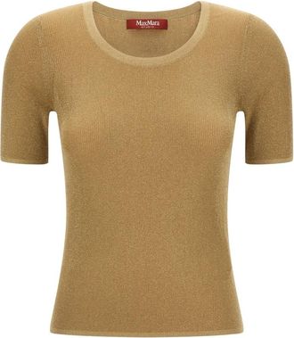 Max Mara T-Shirts - Dames - Ronde hals truien - Bruin - L - Truien & Vesten