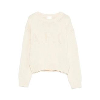 A.P.C. Round-neck Knitwear, female, White, Size: XS Sweater A.p.c