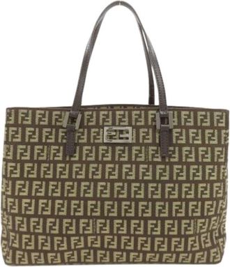 Fendi Pre-owned Canvas Tote Bag - Dames - Vintage Shopper - Bruin - ONE Size - Vintage