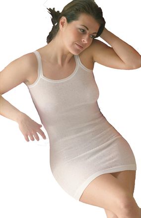 Palm Lights British Made Ladies/Womens Thermal Fancy Knit French Neck Vest [Size Large 16-18, Soft Cream]