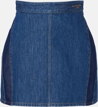 Givenchy Logo denim miniskirt