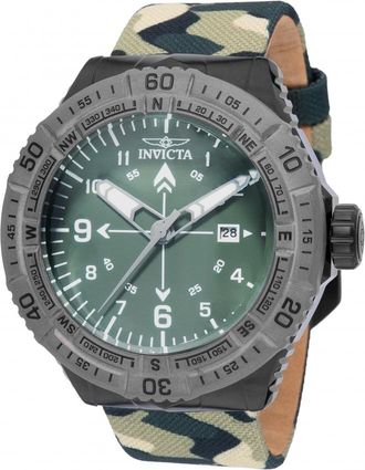 Invicta Coalition Forces Quartz Dark Green Dial Mens Watch 49510