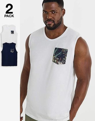Jack & Jones Jack & Jones Honolulu Pocket Tank 2 Pack
