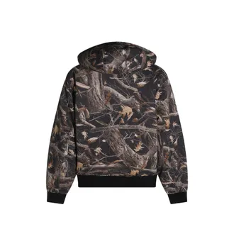 Carhartt Work in Progress Hooded Camouflage Organic Cotton Jacket - Black