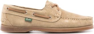 Paraboot suede boat shoes - men - Calf Suede/Calf Leather/Rubber - 10.5 - Neutrals