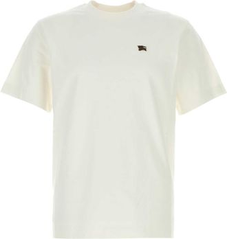 Burberry White Cotton T Shirt