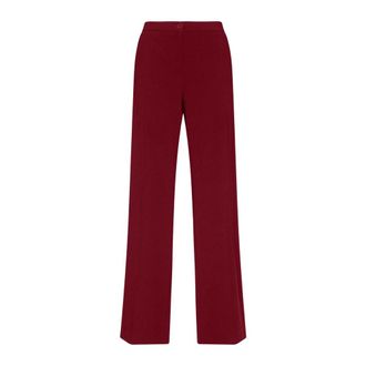Elena Miro P053P0 Rechte Broek - Dames - Broeken - Rood - Maat: 2XL Leer