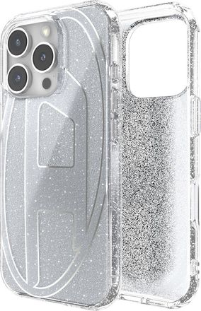 Diesel Oval D Glitter Case for i P 16 Pro - Cases - Unisex - Silver