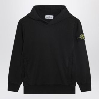 Stone Island Black hooded sweatshirt