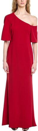 Badgley Mischka Wrap Off Shoulder Gown