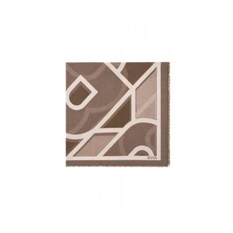 HUGO BOSS Accessoires, unisex, Bruin, ONE Size, Boss - Accessoires > Sjaals > Zijden Sjaals