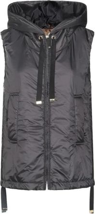 Max Mara Greengo Hooded Vest - Dames - Bodywarmers - Zwart - L - Polyester - Jassen