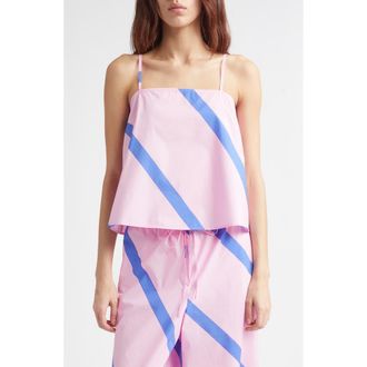 Marimekko Puisto Basso Stripe Camisole in Blue Pink at Nordstrom, Size 12 Us