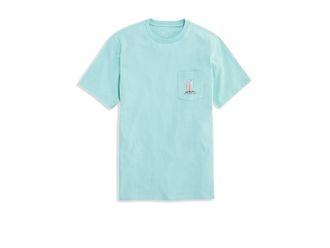 Vineyard Vines Pup and Surf Van Short Sleeve T-Shirts Mens T Shirt Mangrove Mint : 2XL, Cotton