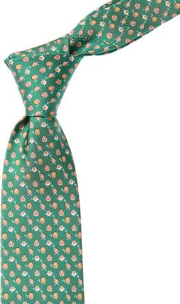 Ferragamo Ferragamo Green Savannah Silk Tie