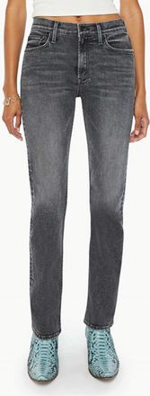 Mother Mid Rise Rider Skimp Straight Leg Jeans In I Hate Snakes