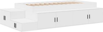 vidaXL Cama con almacenamiento con cajón Blanco 244 x 118 x 53.5 cm Vidaxl
