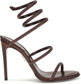 Rene Caovilla Silk Stiletto Heel Womens Sandals