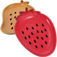 OEM Platos Escurridores, Cestas De Fruta, Platos Con Forma De Fresa, Bandeja De Servir Con Escurridor, Colador De Cocina Para Fruta, Pasta, Arroz - Rojo Y