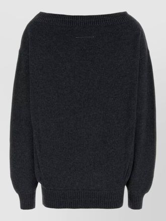 Maison Margiela wool blend mini sweater dress ribbed