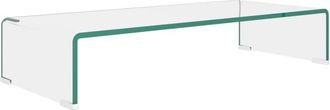 vidaXL Vidaxl - tv Stand/Monitor Riser Glass Clear 70x30x13 cm