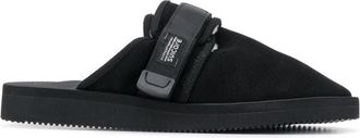 Suicoke Zwarte Leren Muiltjes Sandalen - Dames - Slip ons - Zwart - 38 EU - Leer - Schoenen