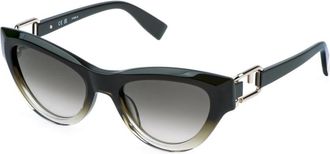 Furla Cat Eye Zonnebril - Dames - Zonnebrillen - Grijs - 54 MM - Accessoires