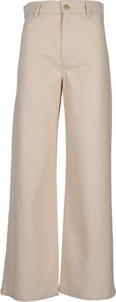 Max Mara Beige Straight Flat Front Pant
