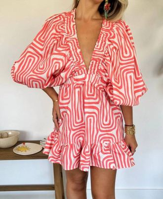 Sundress Marine Short Dress In Seychelles Coral