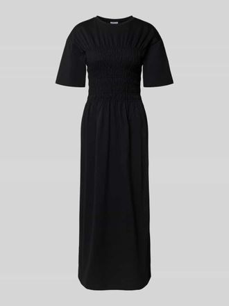 Jake*s Casual Midikleid mit Smok-Details in Black, Gr&ouml;&szlig;e XXL