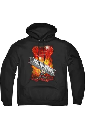 Gildan Superman Steel Girder Adult Pull Over Hoodie / Hooded Sweatshirt