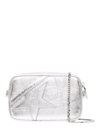 Golden Goose Textured Cow Leather Mini Star Bag with Silver Chain Strap