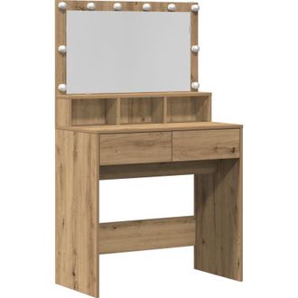 vidaXL Mesa de tocador con cajón Roble artisan 80 x 41 x 134.5 cm vidaXL